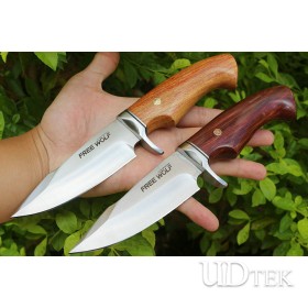 Spike straight knife (8CR13MOV) natural old rosewood + sand steel head handle UD2105538